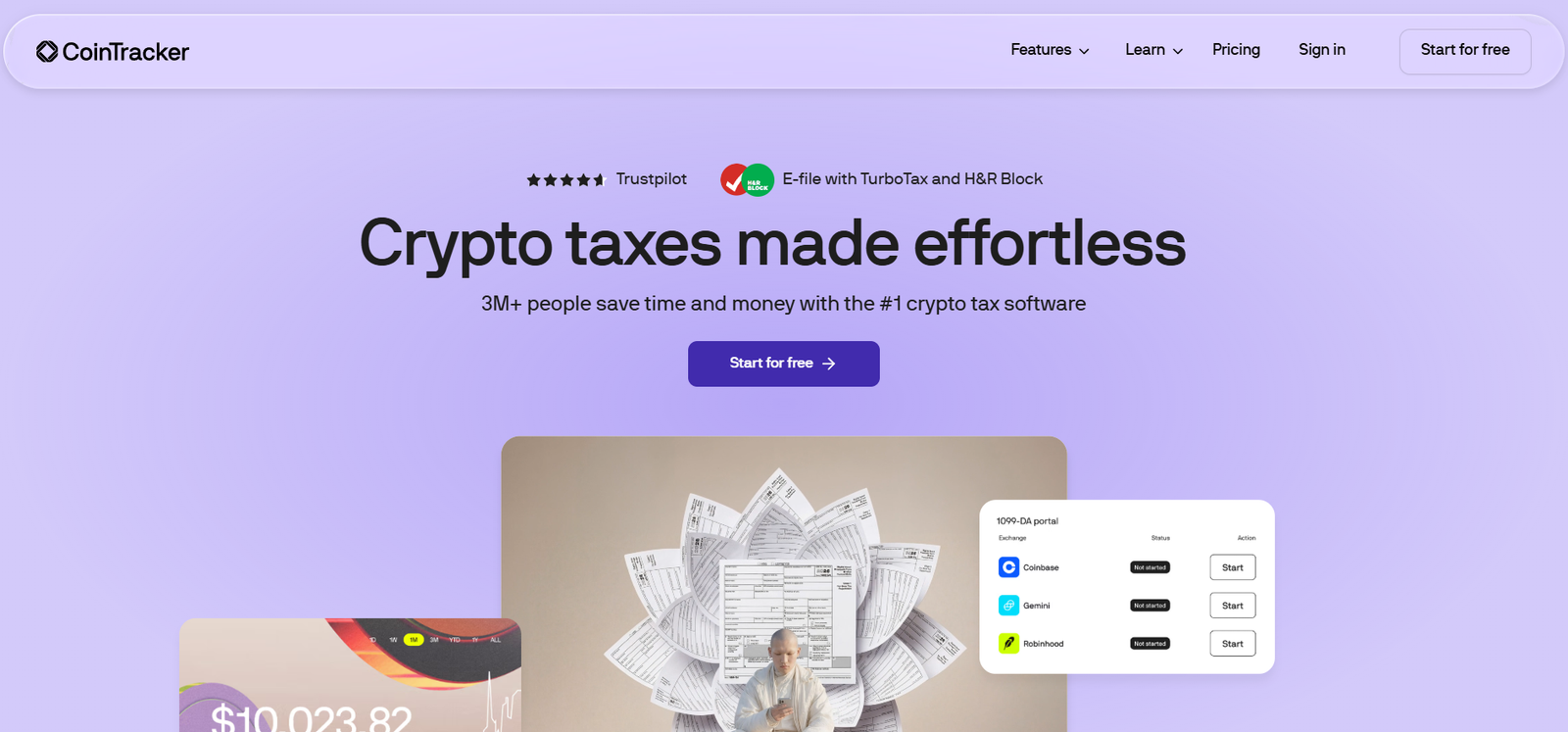 CoinTracker - Crypto Tax Software Review cointracker crypto tax software profile home page screenshot